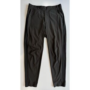 ATHLETA Brooklyn Mid-Rise Pull On Ankle Pant Womens 6 Gray Rib Knit Side Panel